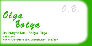 olga bolya business card